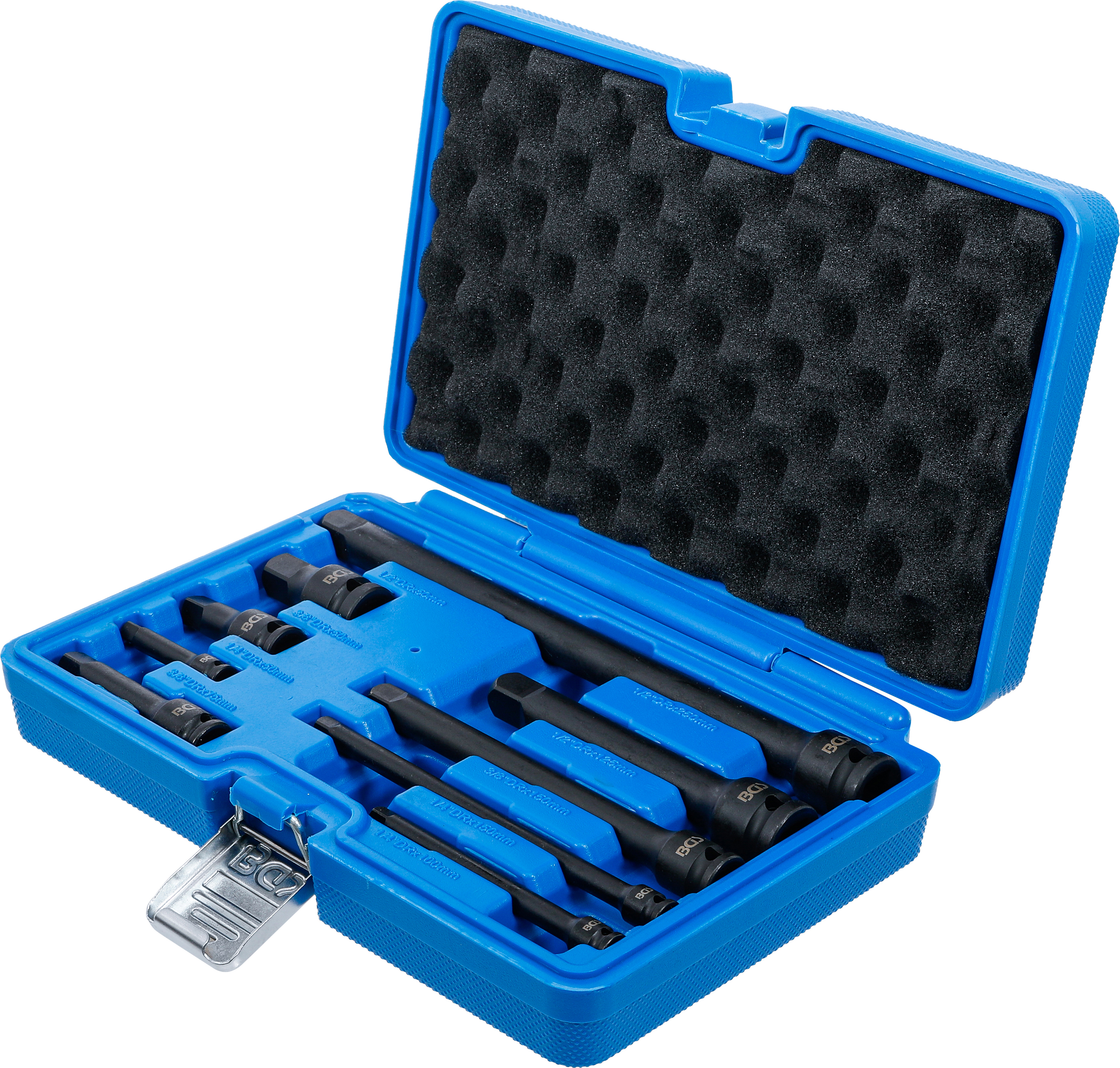 BGS Kraft-Verlängerungs-Satz | 6,3 mm (1/4") / 10 mm (3/8") / 12,5 mm (1/2") | 9-tlg.