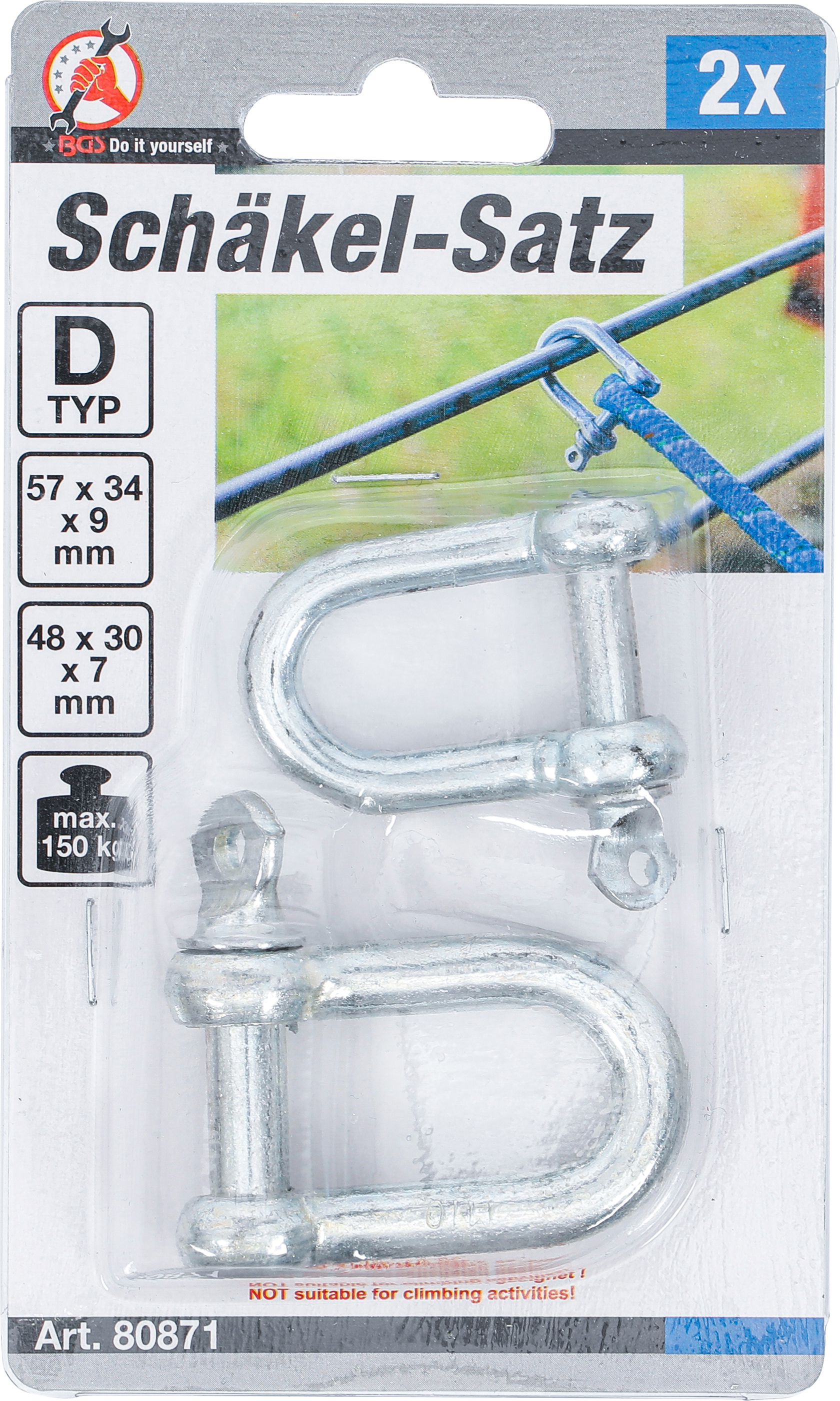BGS Schäkel-Satz | D-Typ | 2-tlg.