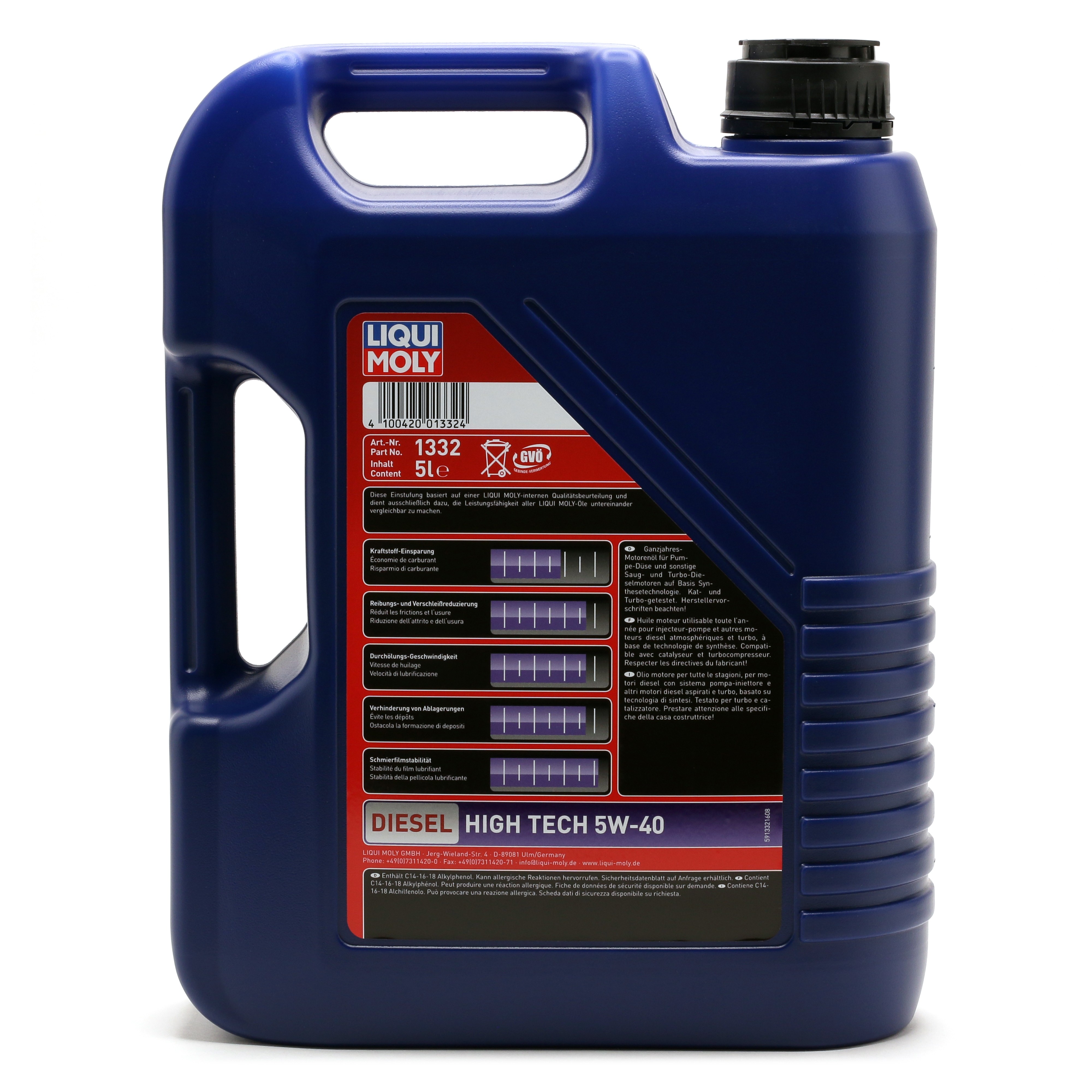 5W-40 Liqui Moly 2696 Diesel High Tech Motoröl 5 Liter