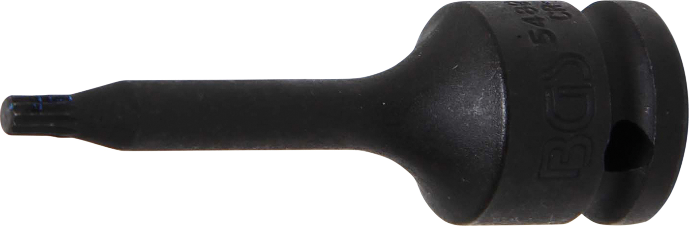 BGS Kraft-Bit-Einsatz | Länge 75 mm | Antrieb Innenvierkant 12,5 mm (1/2") | Innenvielzahn (für XZN) M5