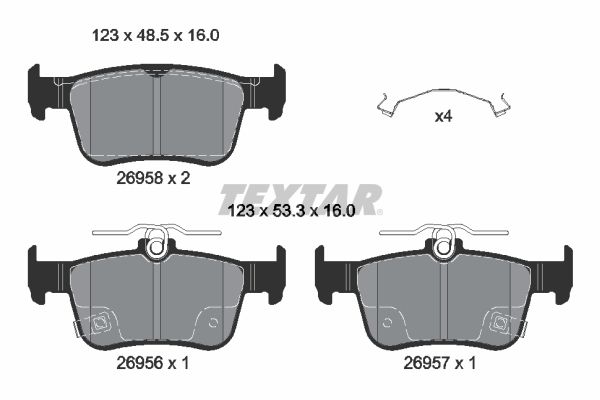 Bremsbelagsatz, Scheibenbremse