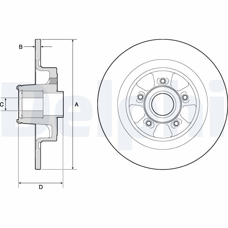 Bremsscheibe BG9133RS “DELPHI”
