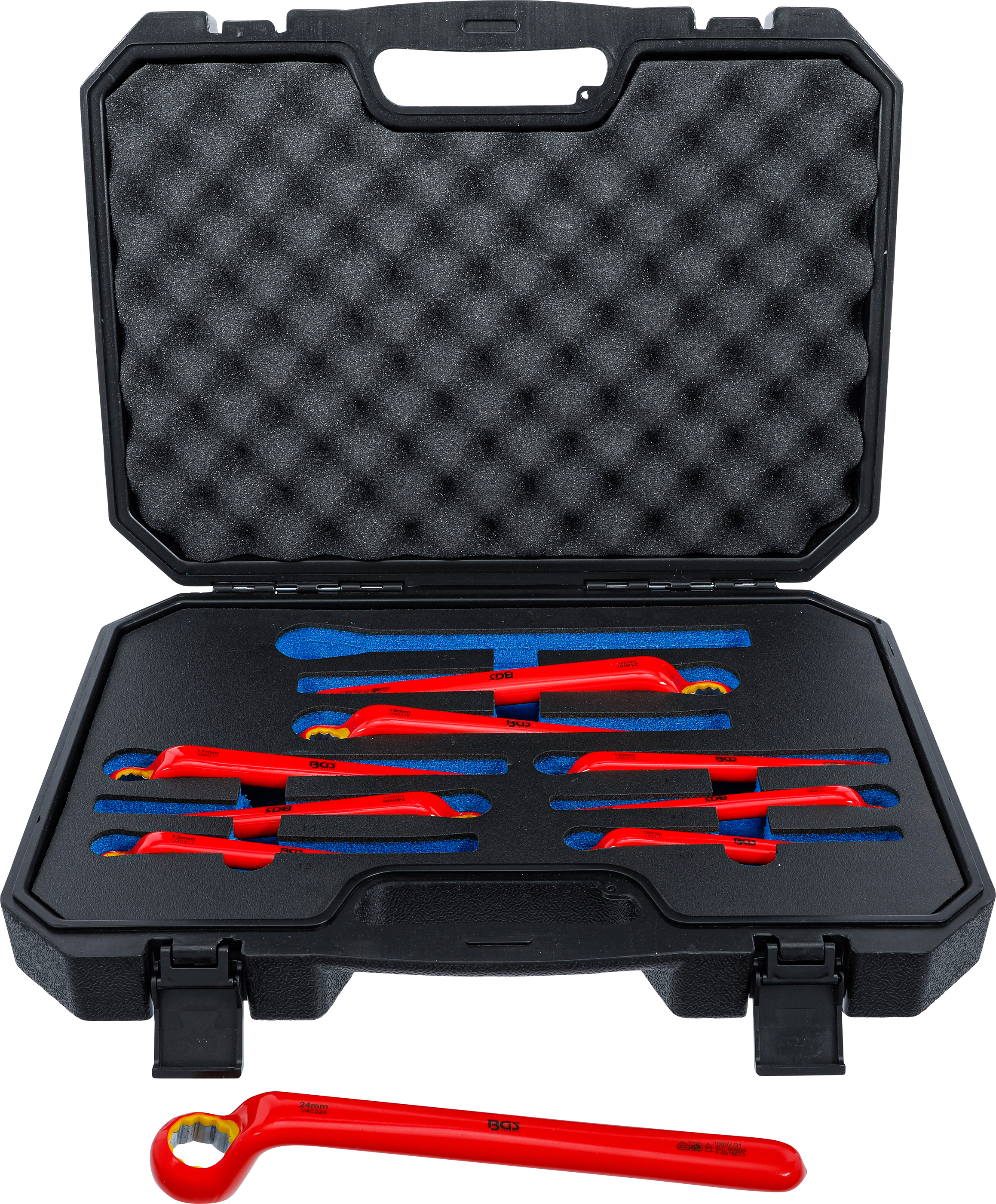 BGS VDE-Ringschlüssel-Satz | tief gekröpft | SW 10 - 24 mm | 9-tlg.