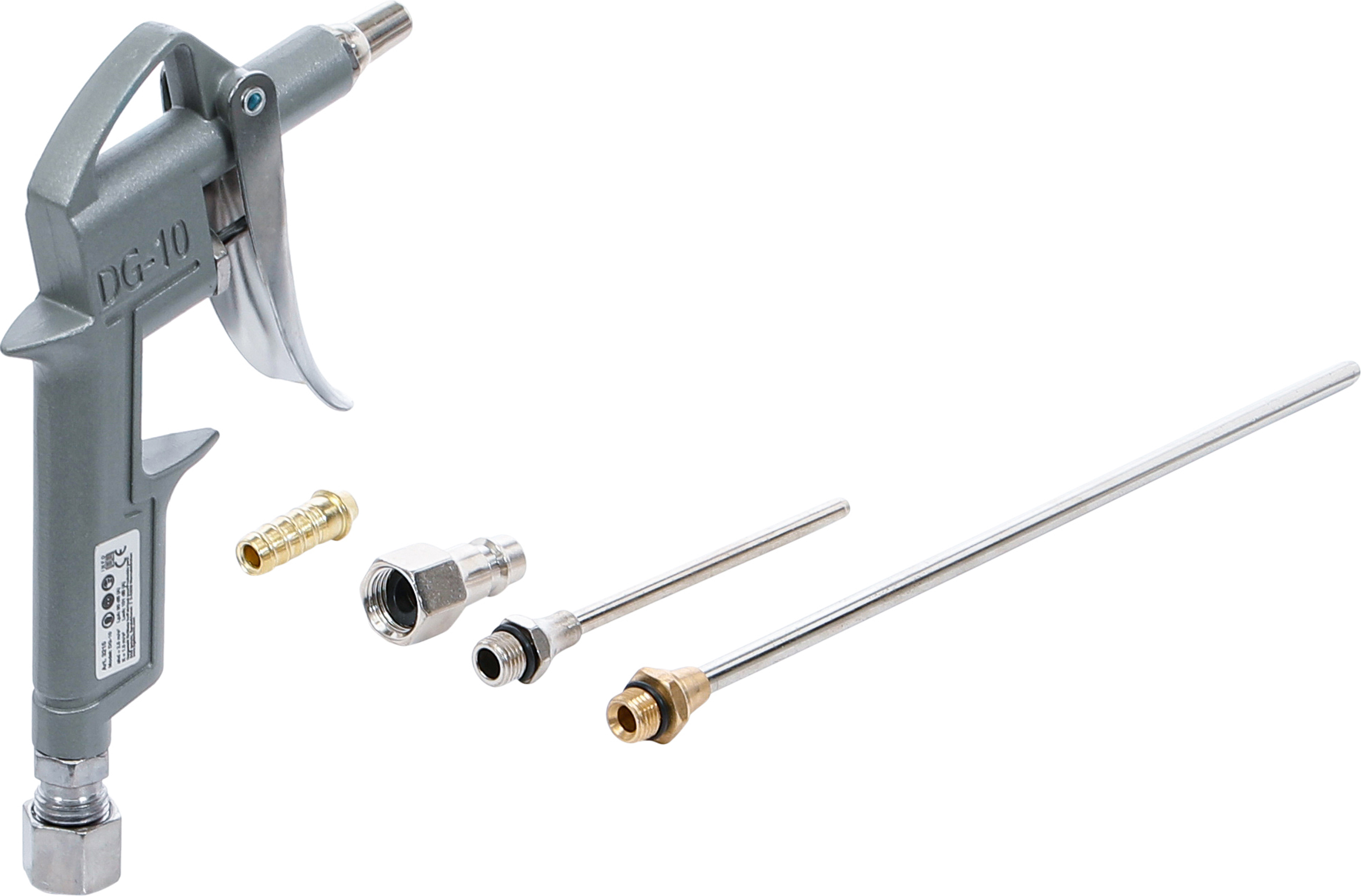 BGS Druckluft-Ausblaspistole | Alu-Druckguss | mit 3 Düsen