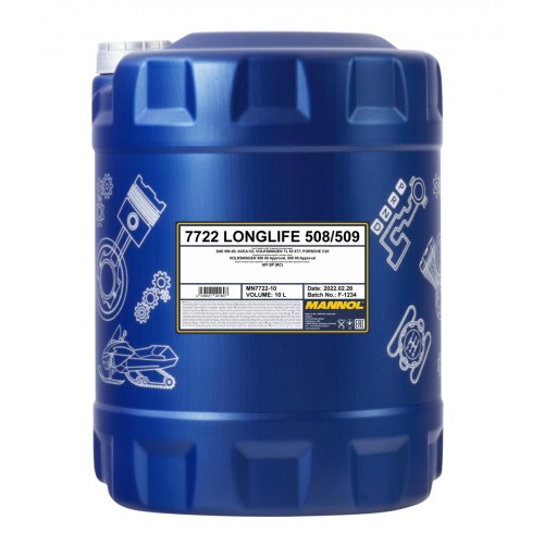 0W-20 Mannol 7722 Longlife 508/509 Motoröl 20 Liter