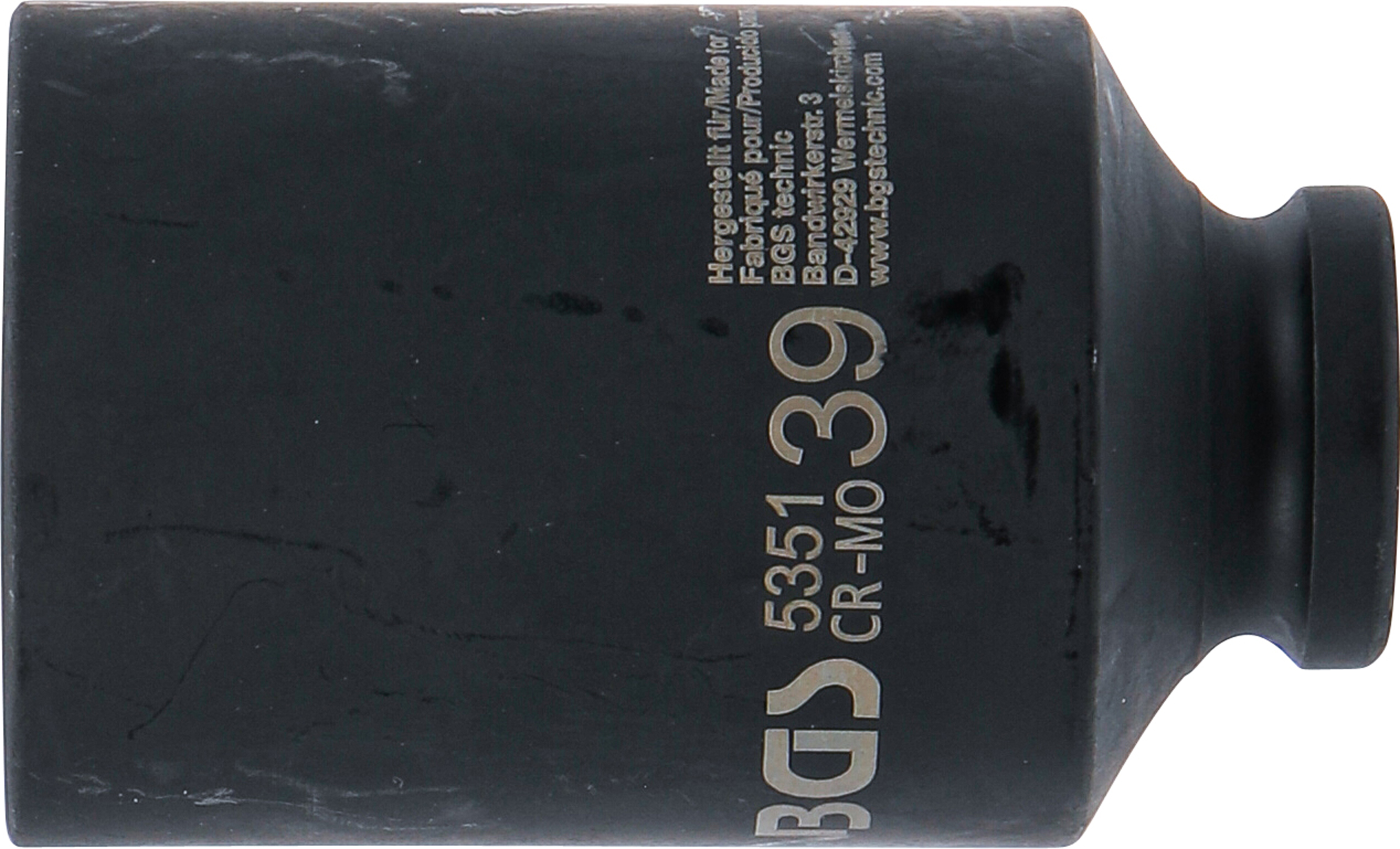 BGS Kraft-Steckschlüssel-Einsatz Zwölfkant, tief | Antrieb Innenvierkant 12,5 mm (1/2") | SW 39 mm