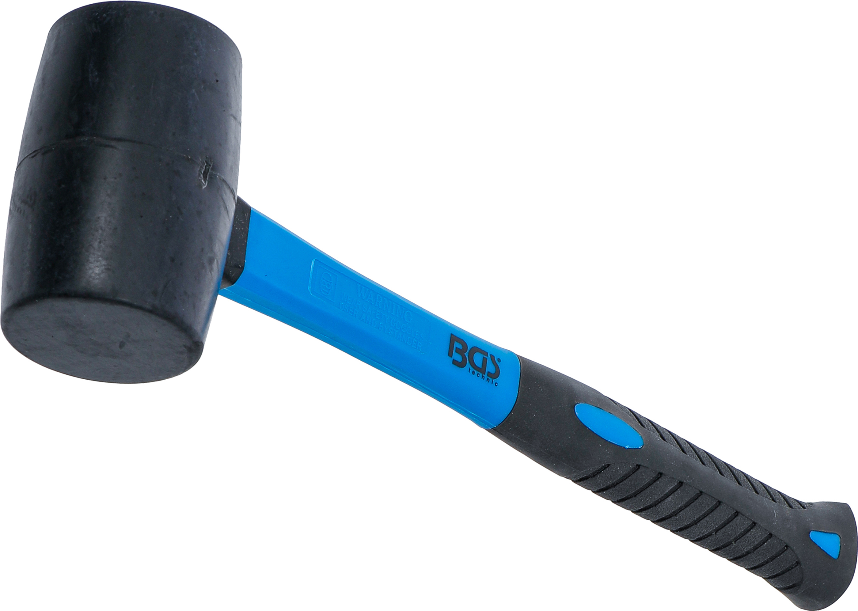 BGS Gummihammer | Fiberglasstiel | schwarzer Kopf | Ø 50 mm | 280 g