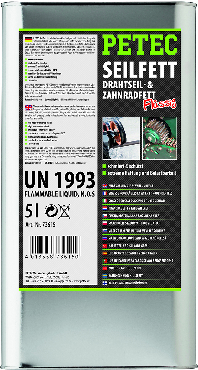 Petec Seilfett Kanister 5 Liter