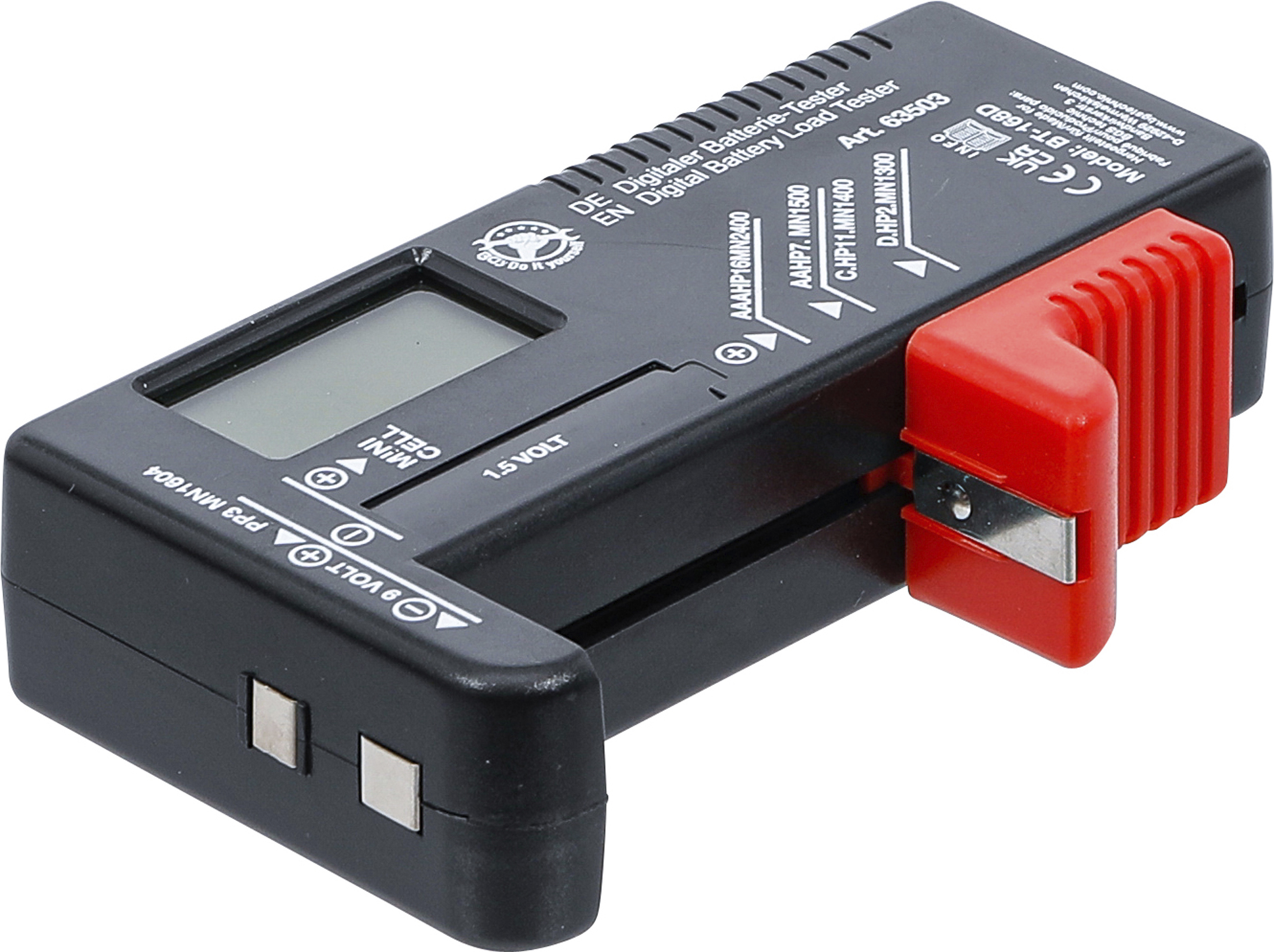 BGS Digitaler Batterie-Tester | 1,5 V / 9 V