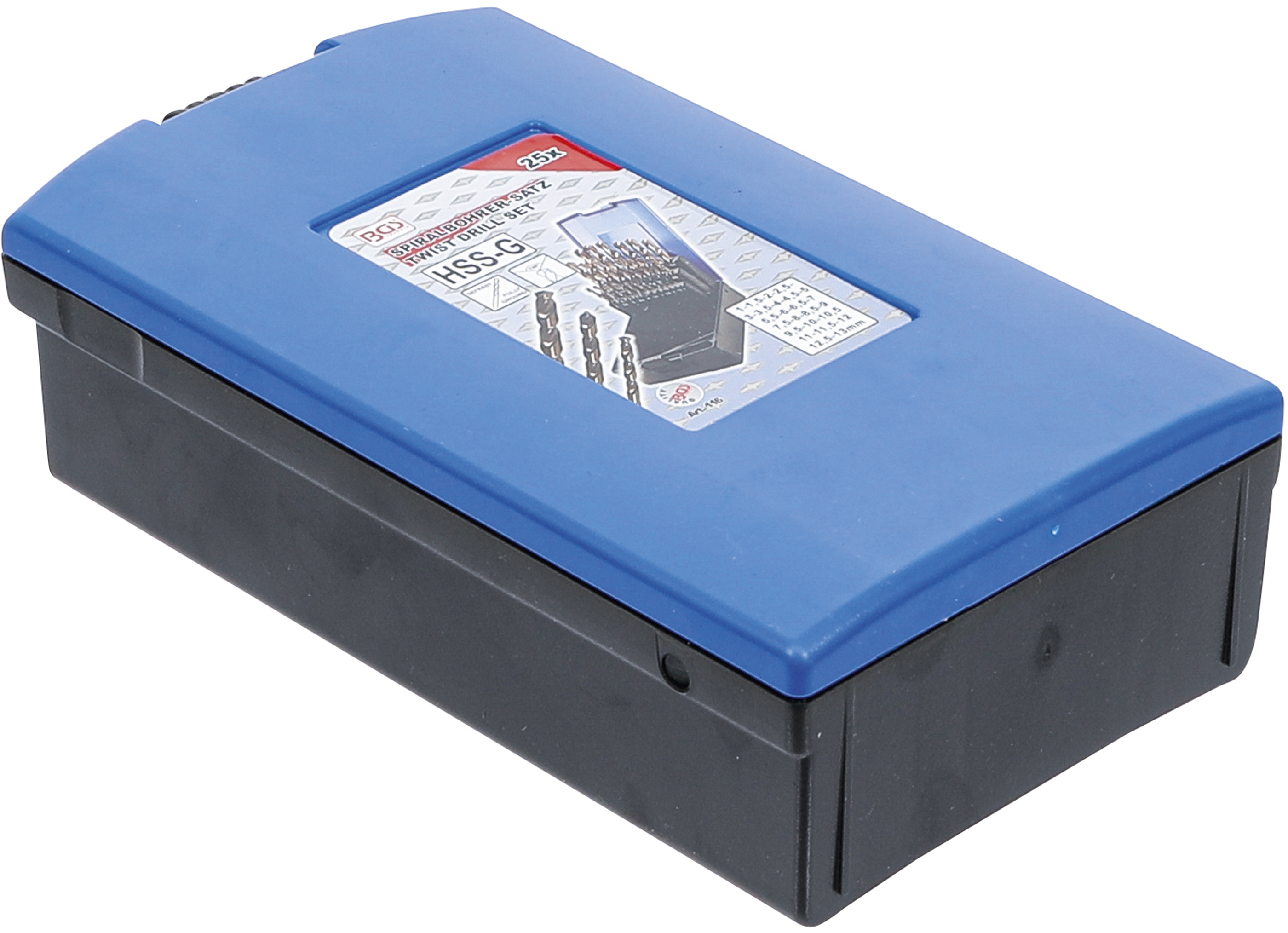 BGS Spiralbohrer-Satz | HSS-G M35 Cobaltstahl | 1 - 13 mm | 25-tlg.