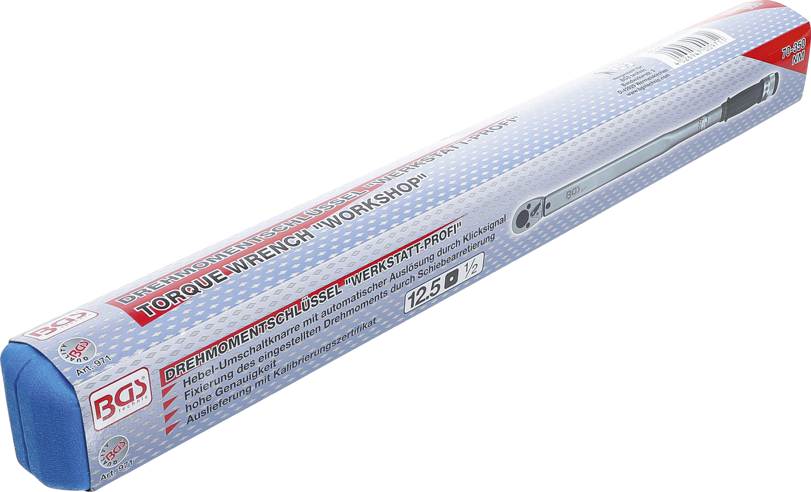 BGS Drehmomentschlüssel | Abtrieb Außenvierkant 12,5 mm (1/2") | 70 - 350 Nm
