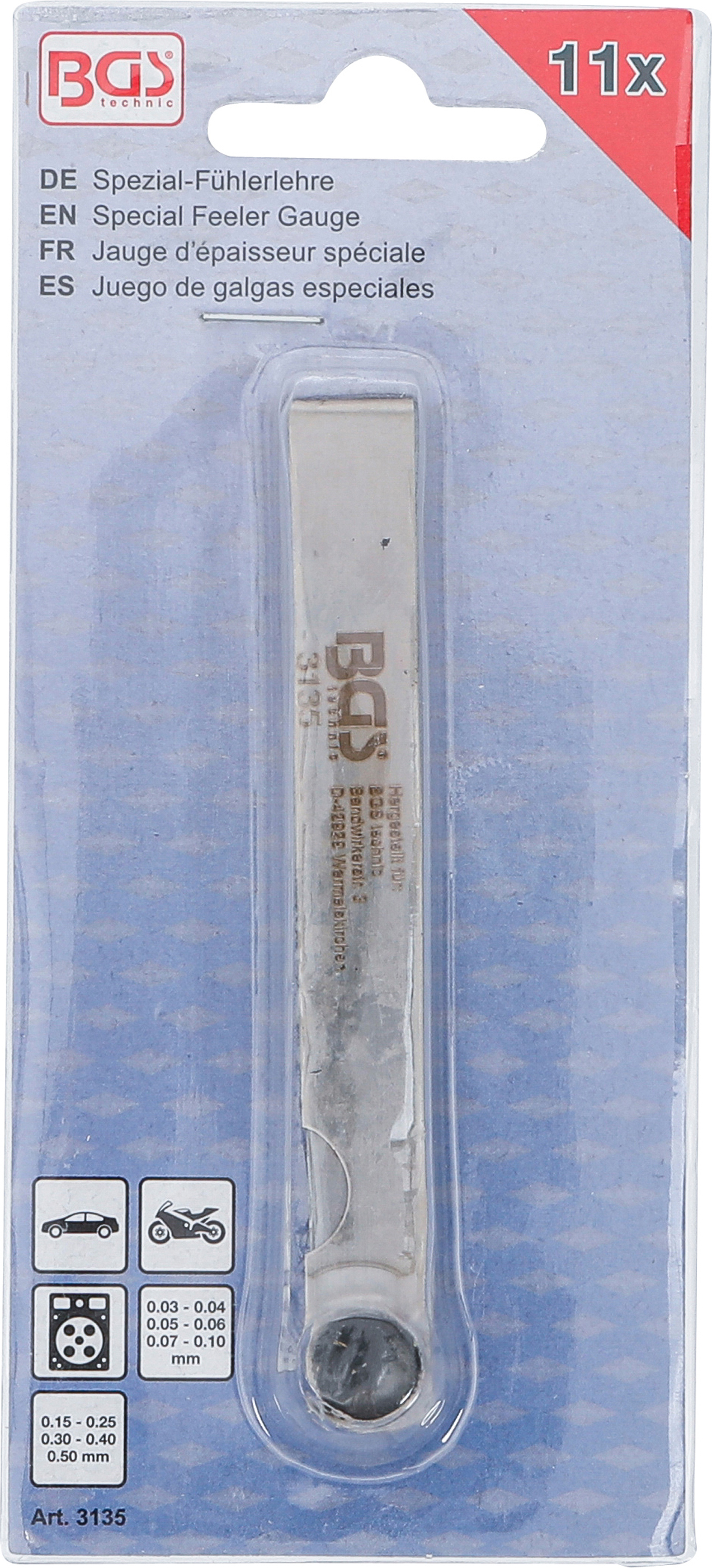BGS Spezial-Fühlerlehre | 11-tlg.