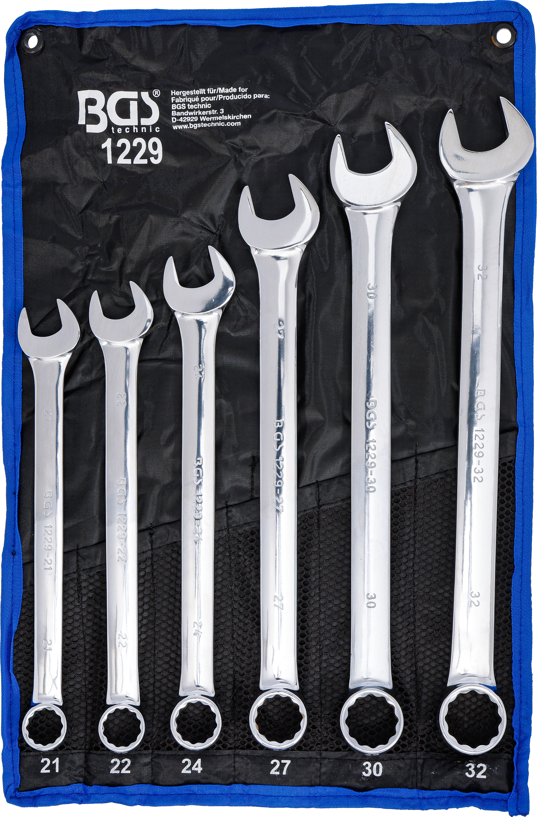 BGS Maul-Ringschlüssel-Satz | extra lang | SW 21 - 32 mm | 6-tlg.