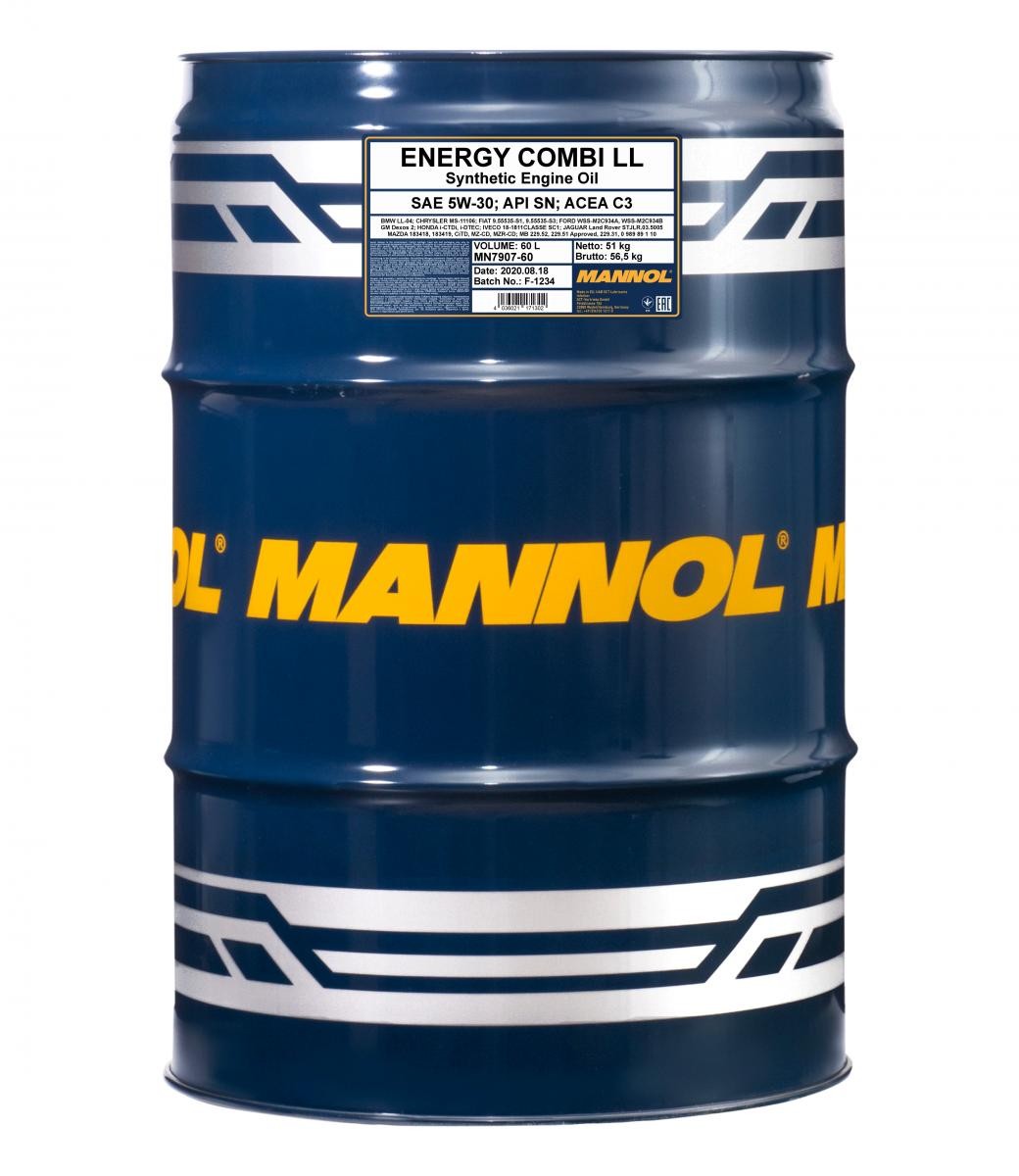 5W-30 Mannol 7907 Energy Combi LL LongLife Motoröl 60 Liter