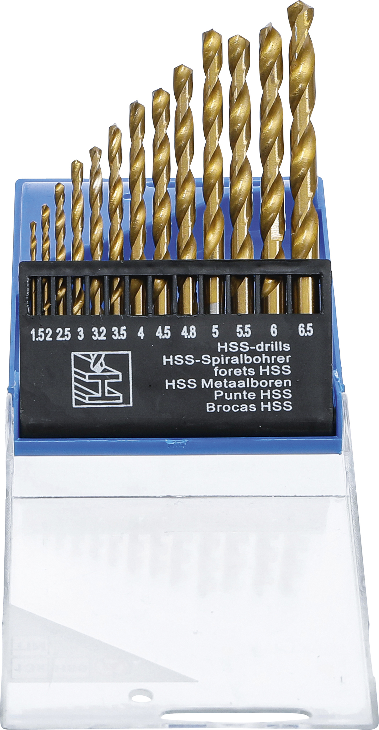 BGS HSS-Spiralbohrer-Satz | titan-nitriert | 1,5 - 6,5 mm | 13-tlg.