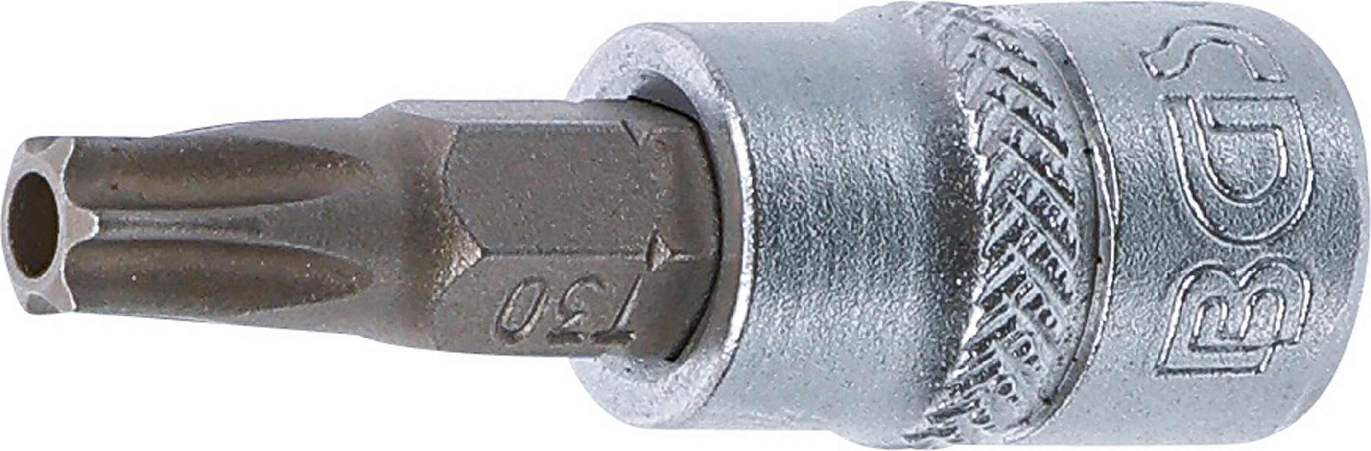BGS Bit-Einsatz | Antrieb Innenvierkant 6,3 mm (1/4") | T-Profil (für Torx) mit Bohrung T30