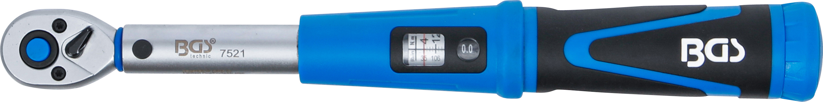 BGS Drehmomentschlüssel | Abtrieb Außenvierkant 6,3 mm  (1/4") | 5 - 30 Nm