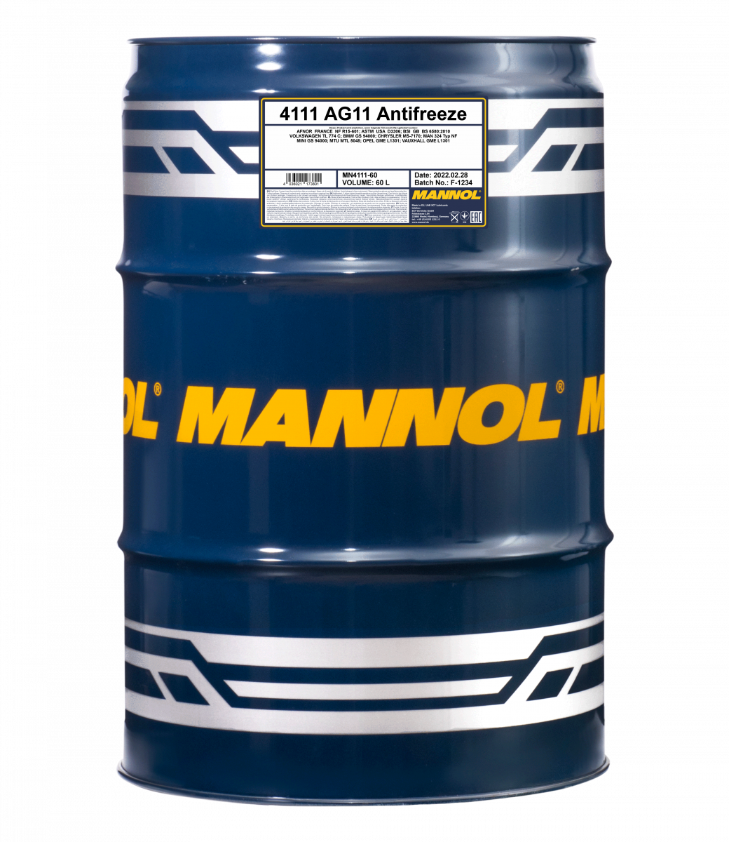 Mannol 4111 Kühlerfrostschutz Antifreeze AG11 Longterm Konzentrat 60 Liter