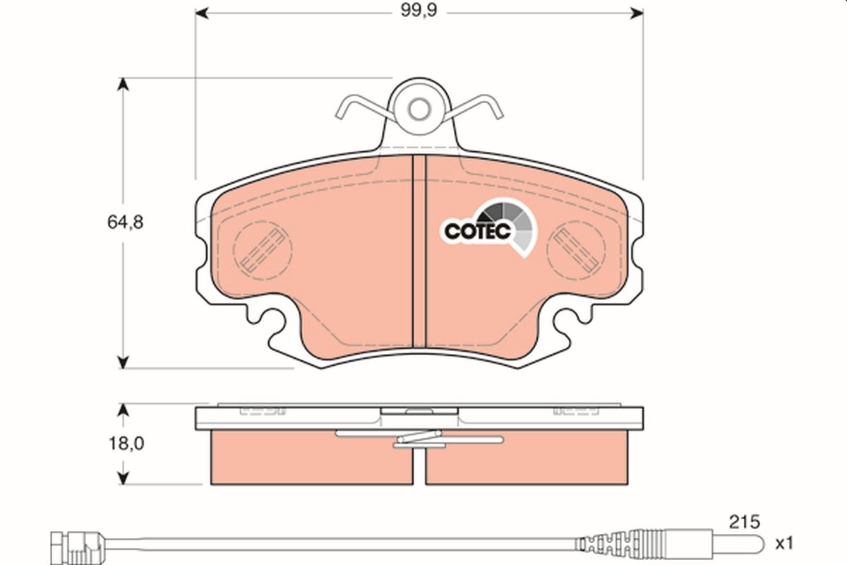 Bremsbelagsatz, Scheibenbremse