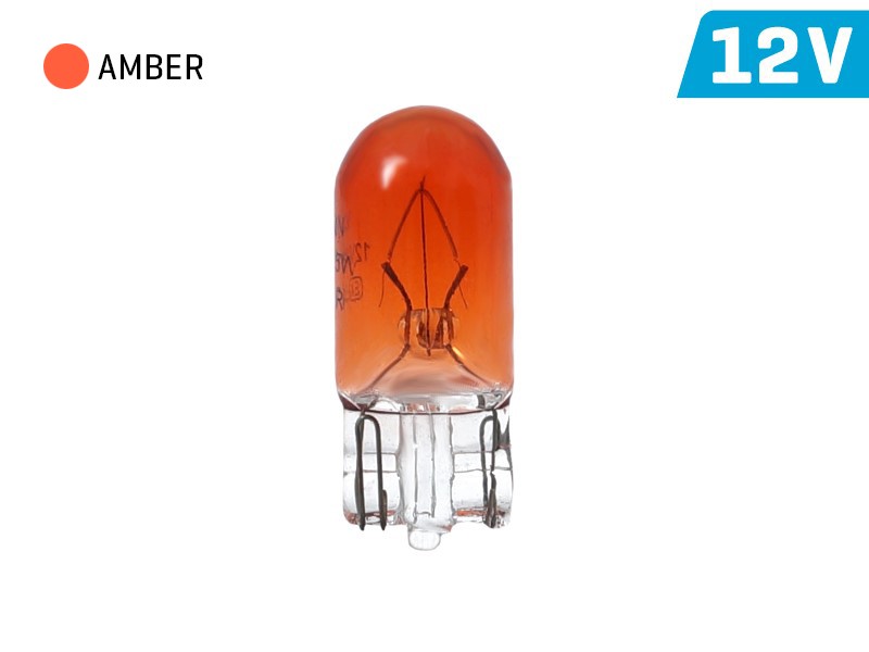 Vision Glassockel Autolampe 12V 5W WY5W T10 Amber Orange 10er Pack