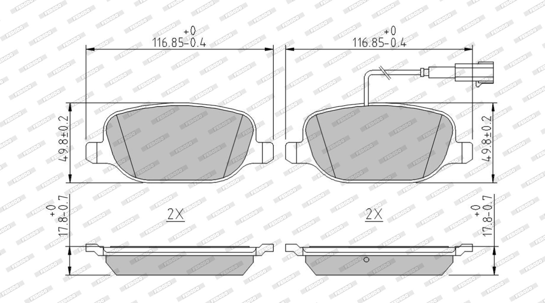 Bremsbelagsatz, Scheibenbremse