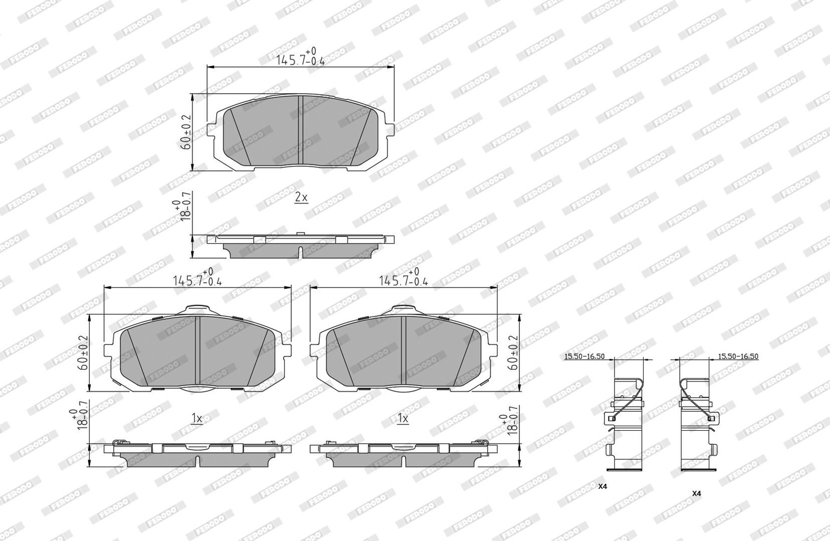 Bremsbelagsatz, Scheibenbremse
