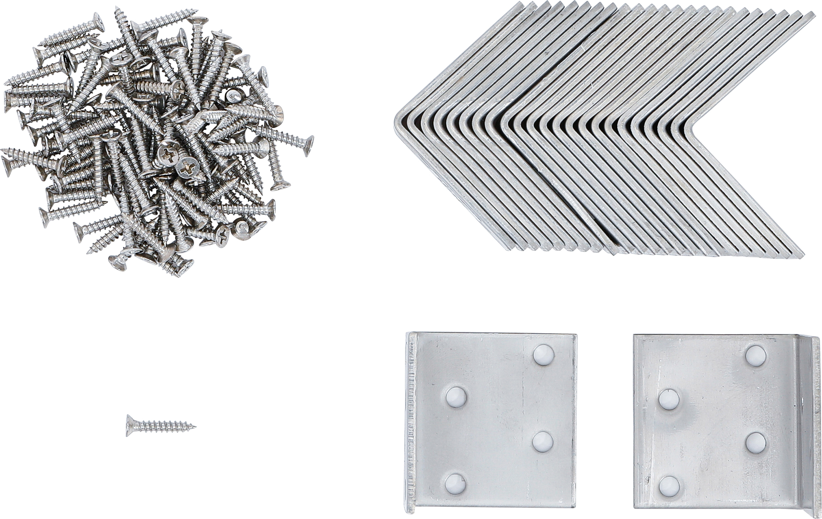 BGS Winkelverbinder | rostfrei | 40 x 40 x 40 mm | Spar-Pack | 25 Stück