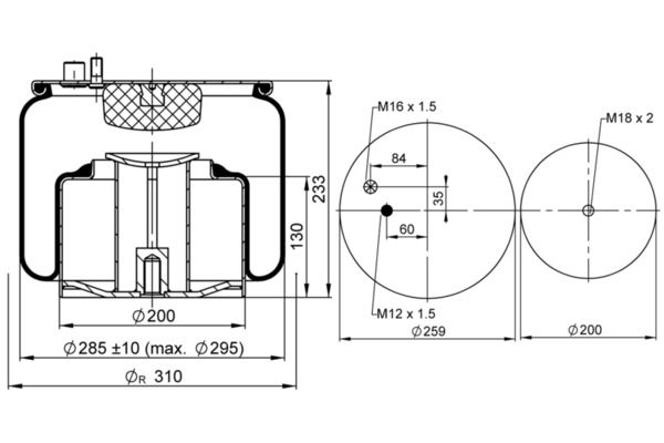 Federbalg, Luftfederung
