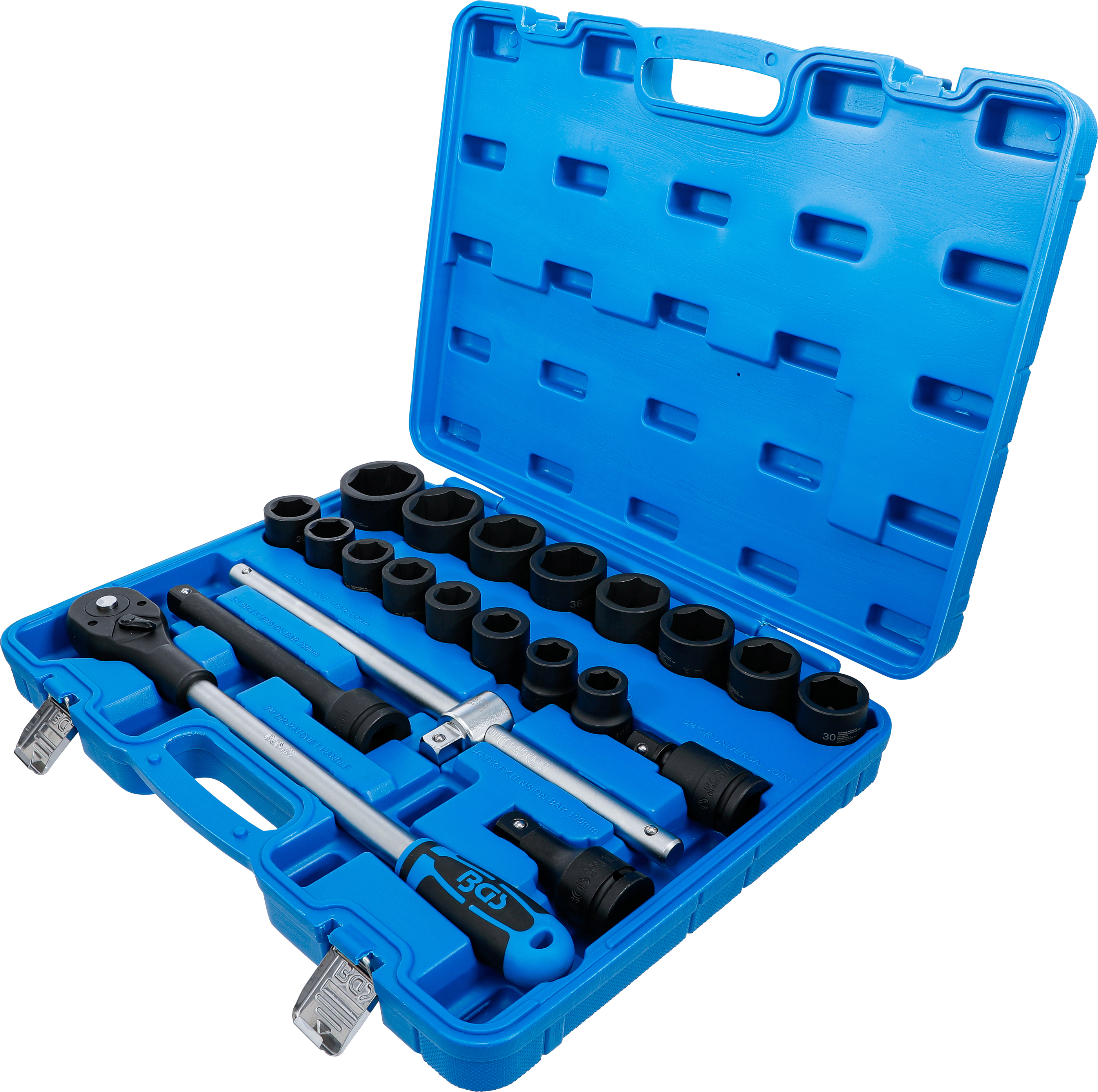 BGS Kraft-Steckschlüssel-Satz | 20 mm (3/4") | 21-tlg. BGS Kraft-Steckschlüssel-Satz | 20 mm (3/4") | 21-tlg.