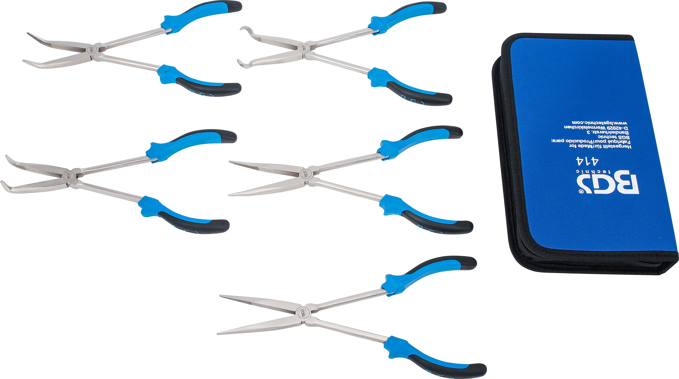 BGS Langbeck-Zangen-Satz | 290 mm | 5-tlg.