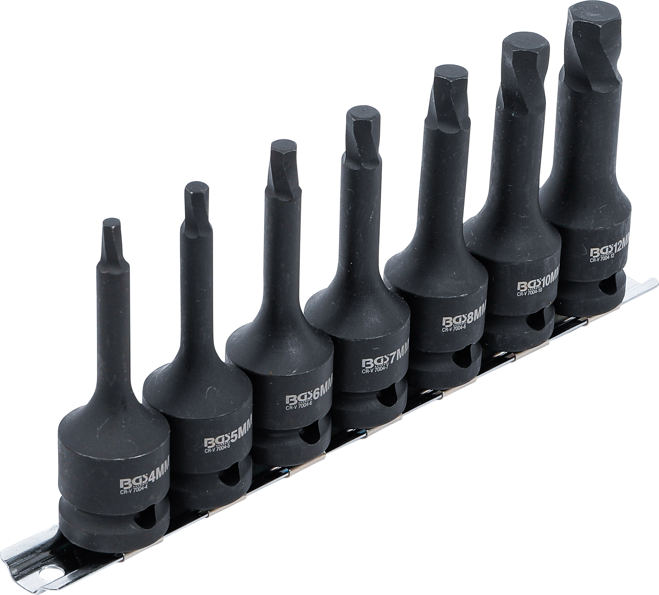 BGS Schraubenausdreher-Satz | Antrieb Innenvierkant 12,5 mm (1/2") | für defekten Innensechskant 4 - 12 mm | 7-tlg.