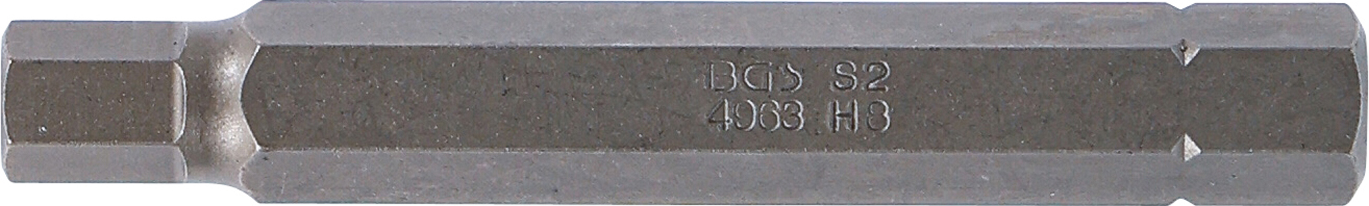 BGS Bit | Länge 75 mm | Antrieb Außensechskant 10 mm (3/8") | Innensechskant 7 mm