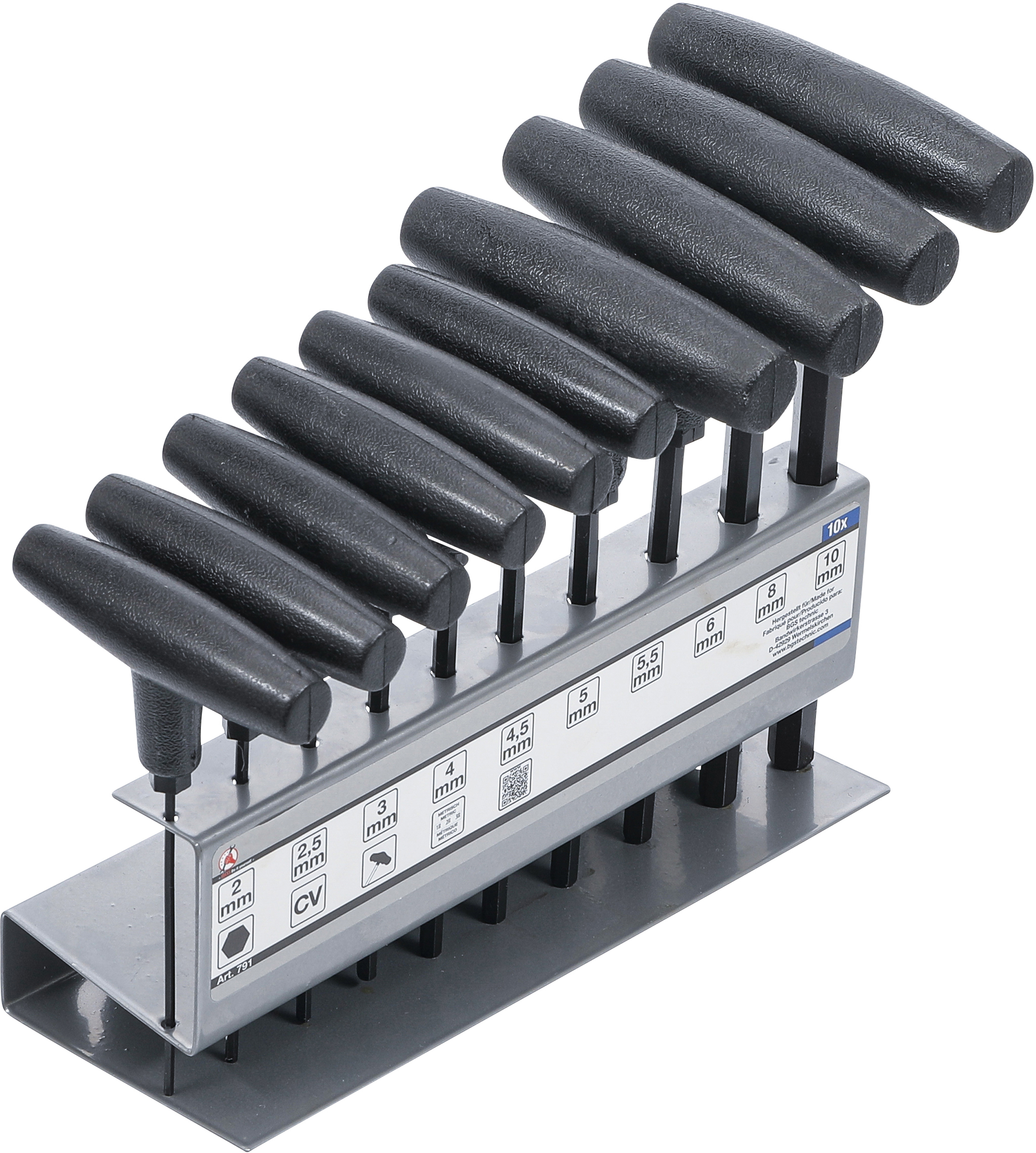 BGS Schraubendreher-Satz mit T-Griff | Innensechskant 2 - 10 mm | 10-tlg.