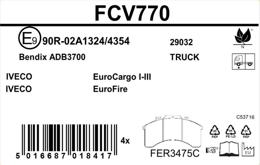 Bremsbelagsatz, Scheibenbremse