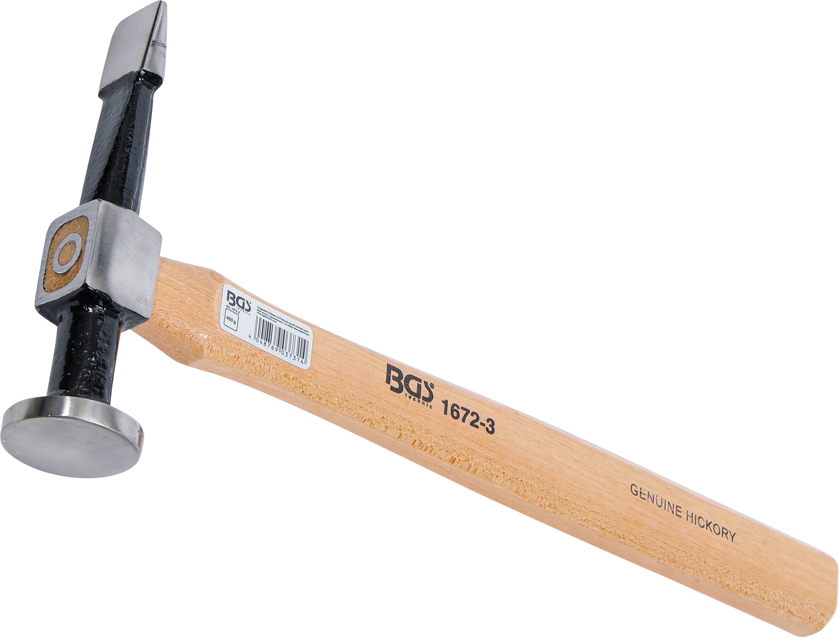 BGS Karosseriehammer | runder, flacher Kopf / gerade, horizontale Finne