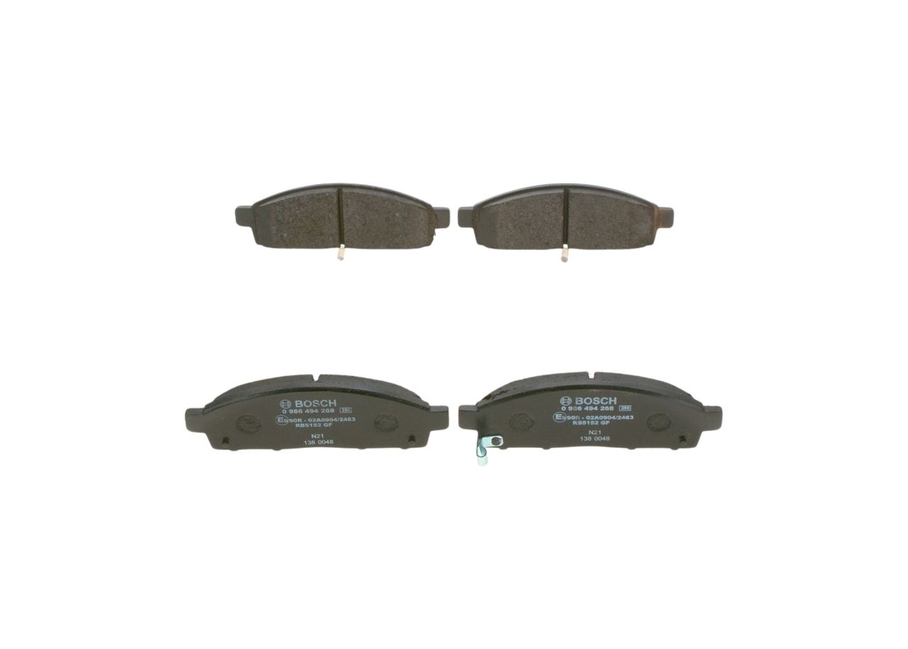 Bremsbelagsatz, Scheibenbremse