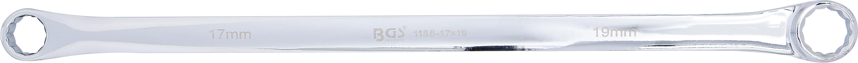 BGS Doppel-Ringschlüssel | extra lang | SW 17 x 19 mm