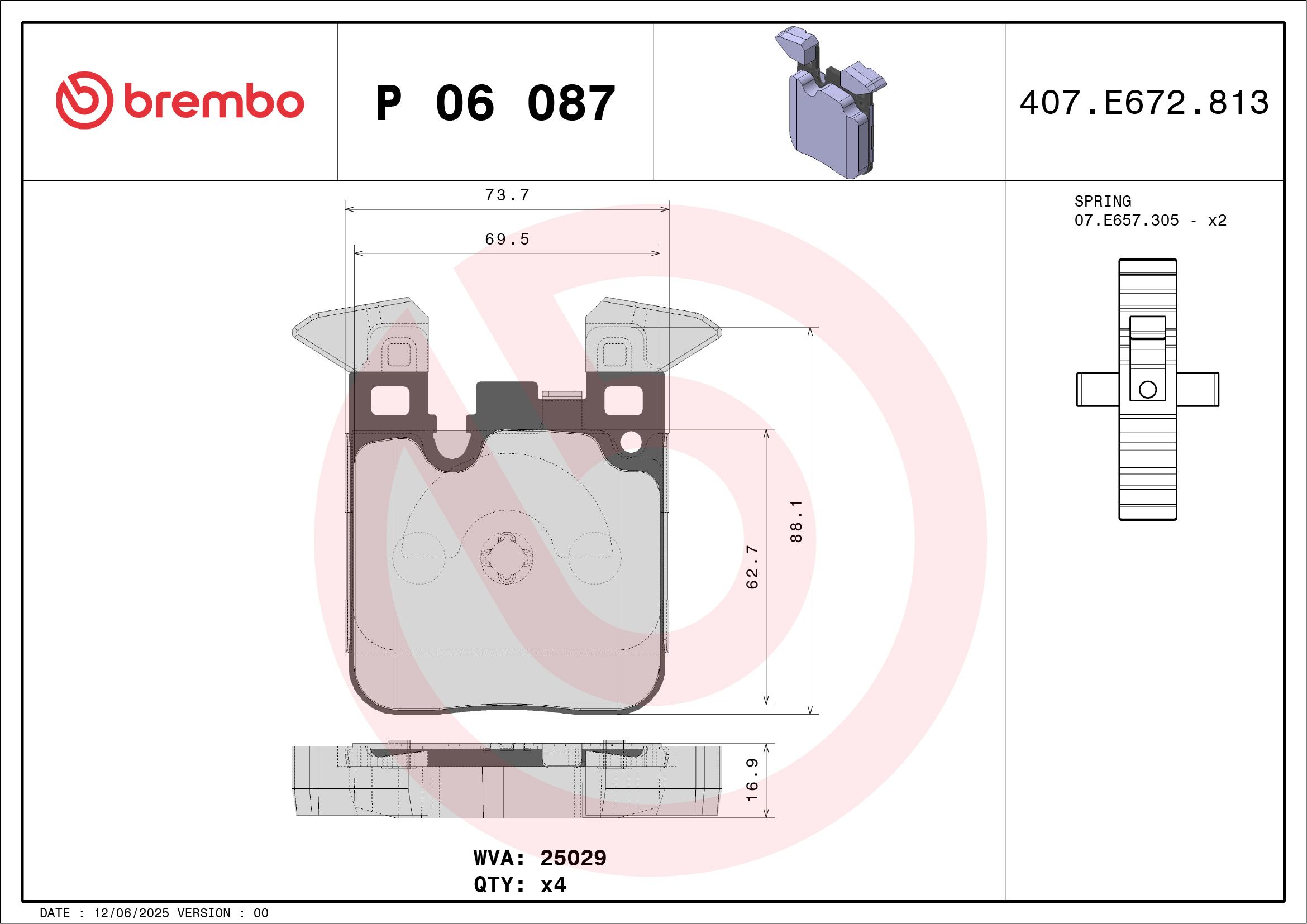 Bremsbelagsatz, Scheibenbremse
