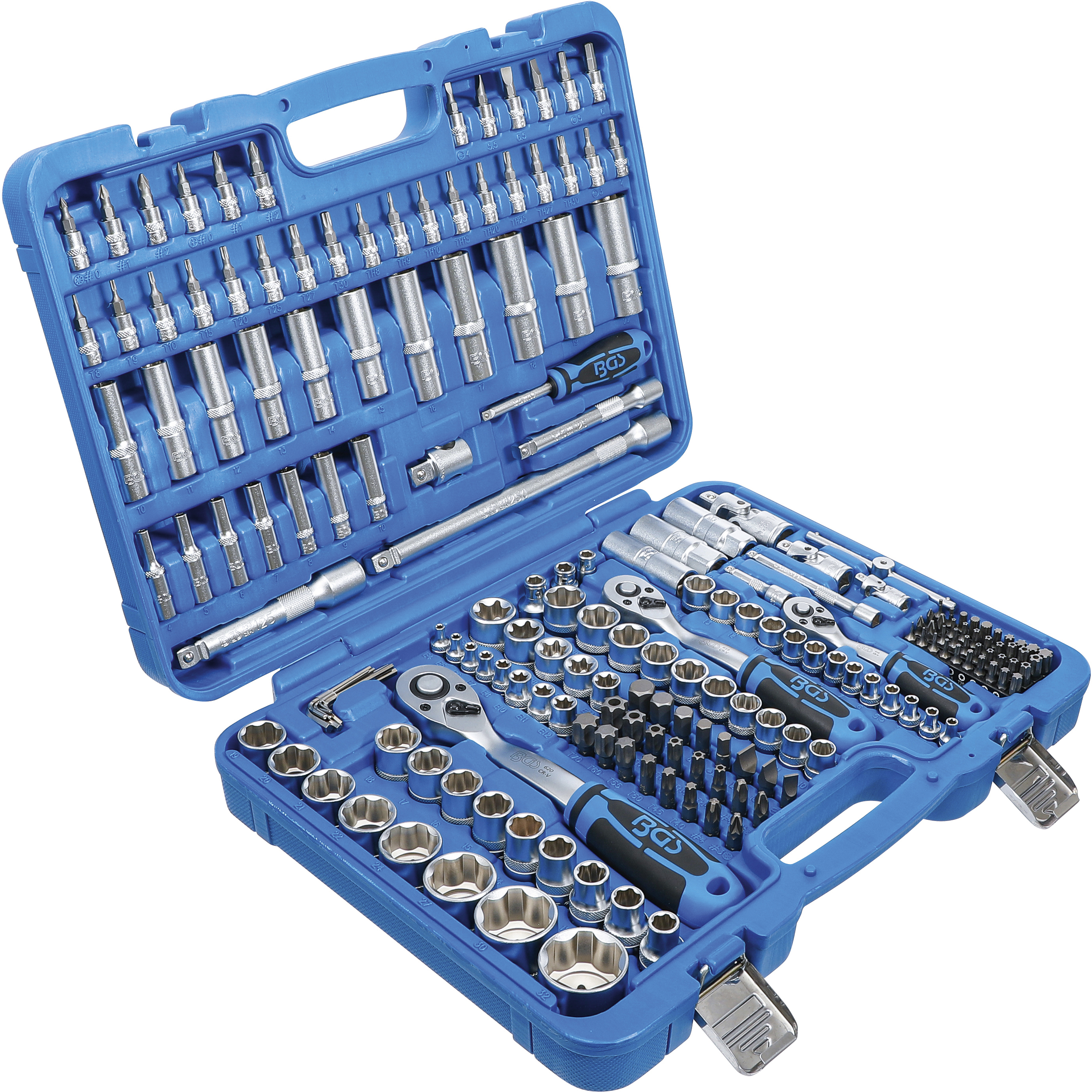 BGS Steckschlüssel-Satz Wellenprofil | Antrieb 6,3 mm (1/4") / 10 mm (3/8") / 12,5 mm (1/2") | 192-tlg. BGS Steckschlüssel-Satz Wellenprofil | Antrieb 6,3 mm (1/4") / 10 mm (3/8") / 12,5 mm (1/2") | 192-tlg.