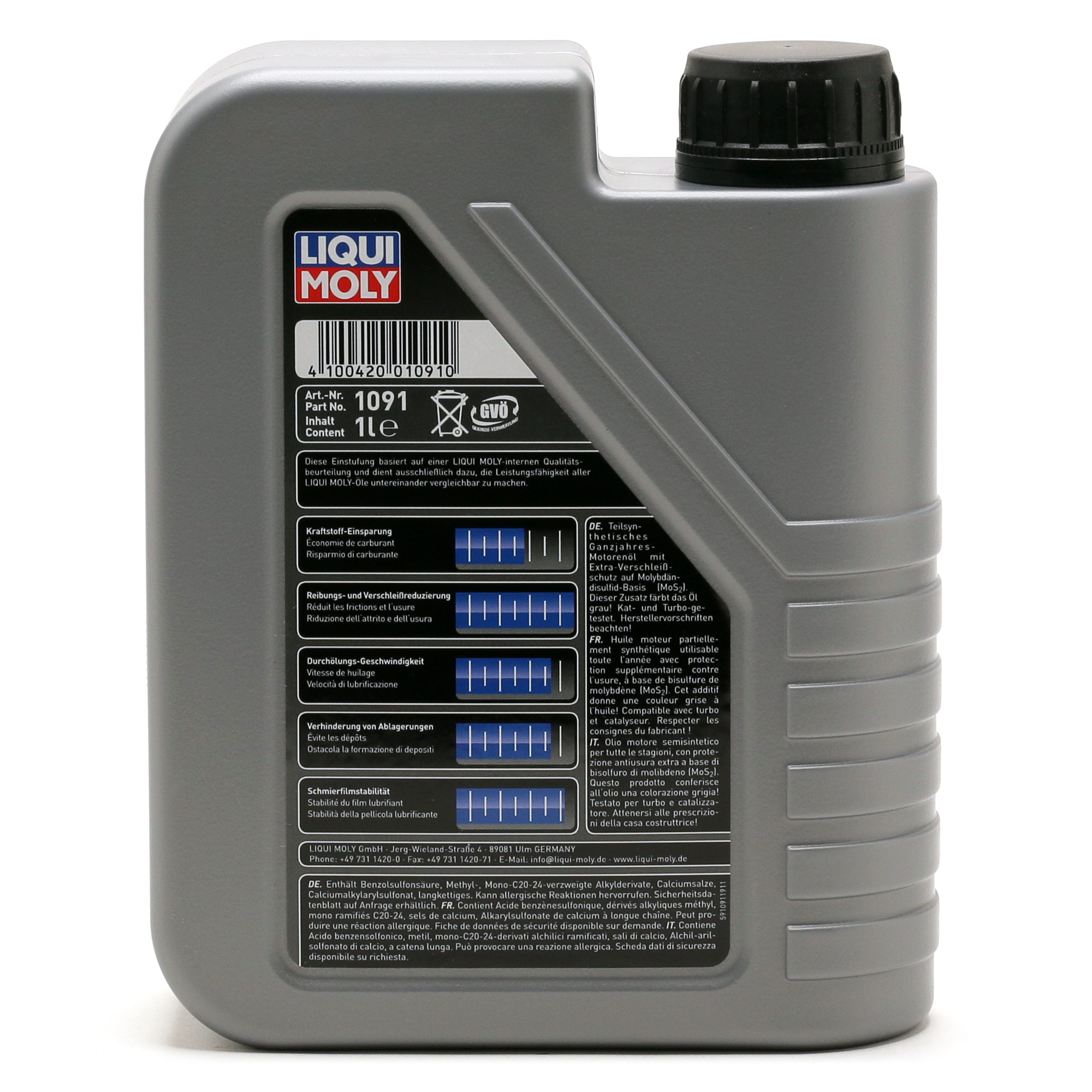 10W-40 Liqui Moly 1091 MoS2 Leichtlauf Motoröl 1 Liter