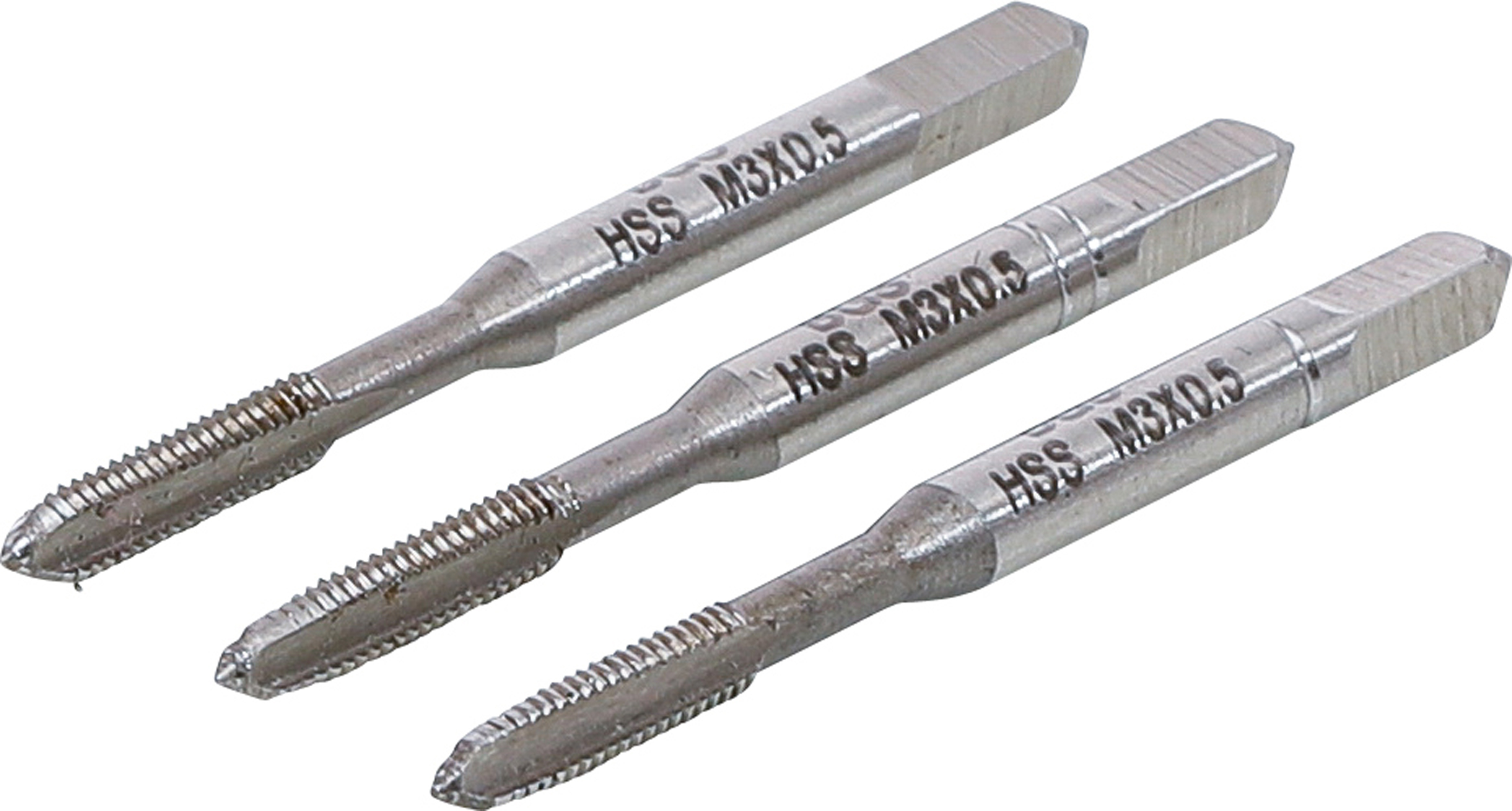 BGS Gewindebohrer-Satz | Vor-, Mittel- und Fertigschneider | HSS-G | M3 x 0,5 | 3-tlg.