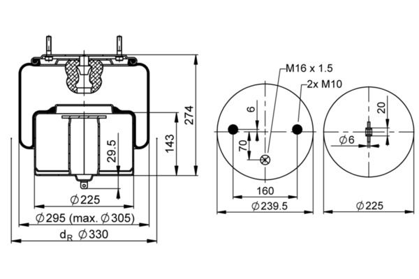 Federbalg, Luftfederung