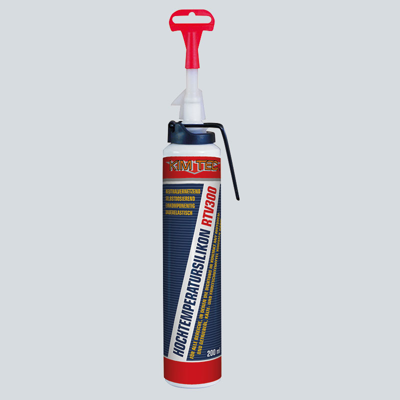 Kim-Tec Hochtemperatursilikon RTV 300 schwarz neutralvernetzend 200 ml