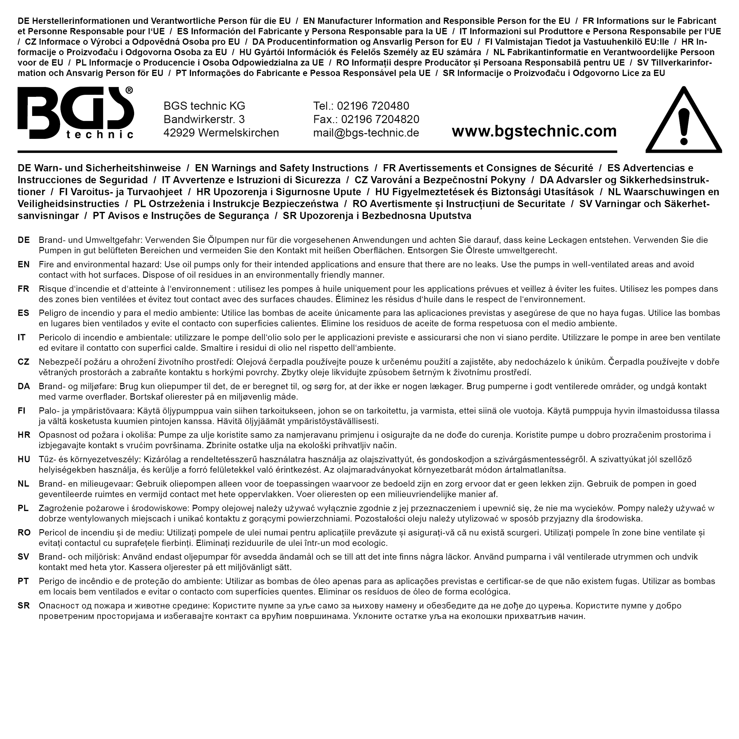 BGS Öl-Absaugpumpe | 12 Volt