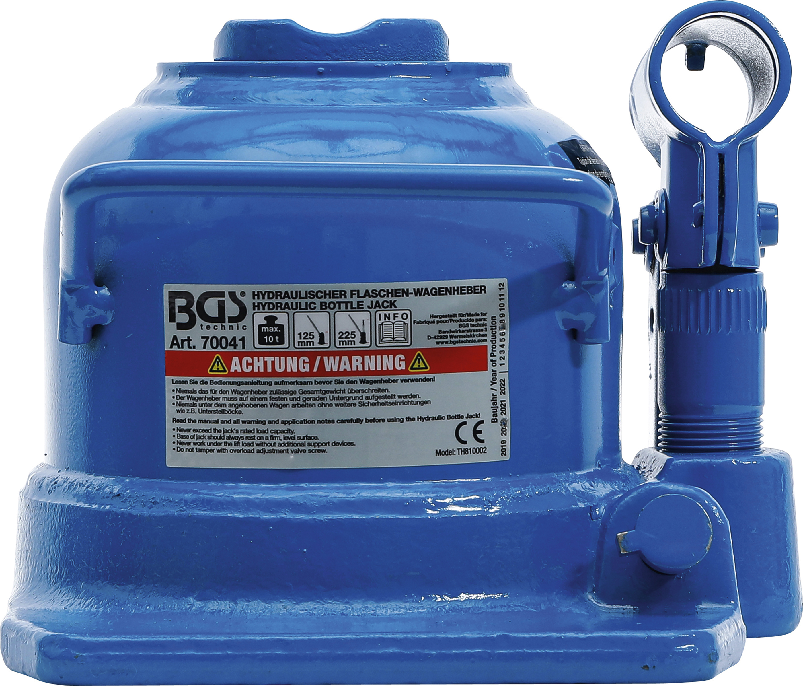 BGS Hydraulischer Flaschen-Wagenheber | extra flach | 10 t