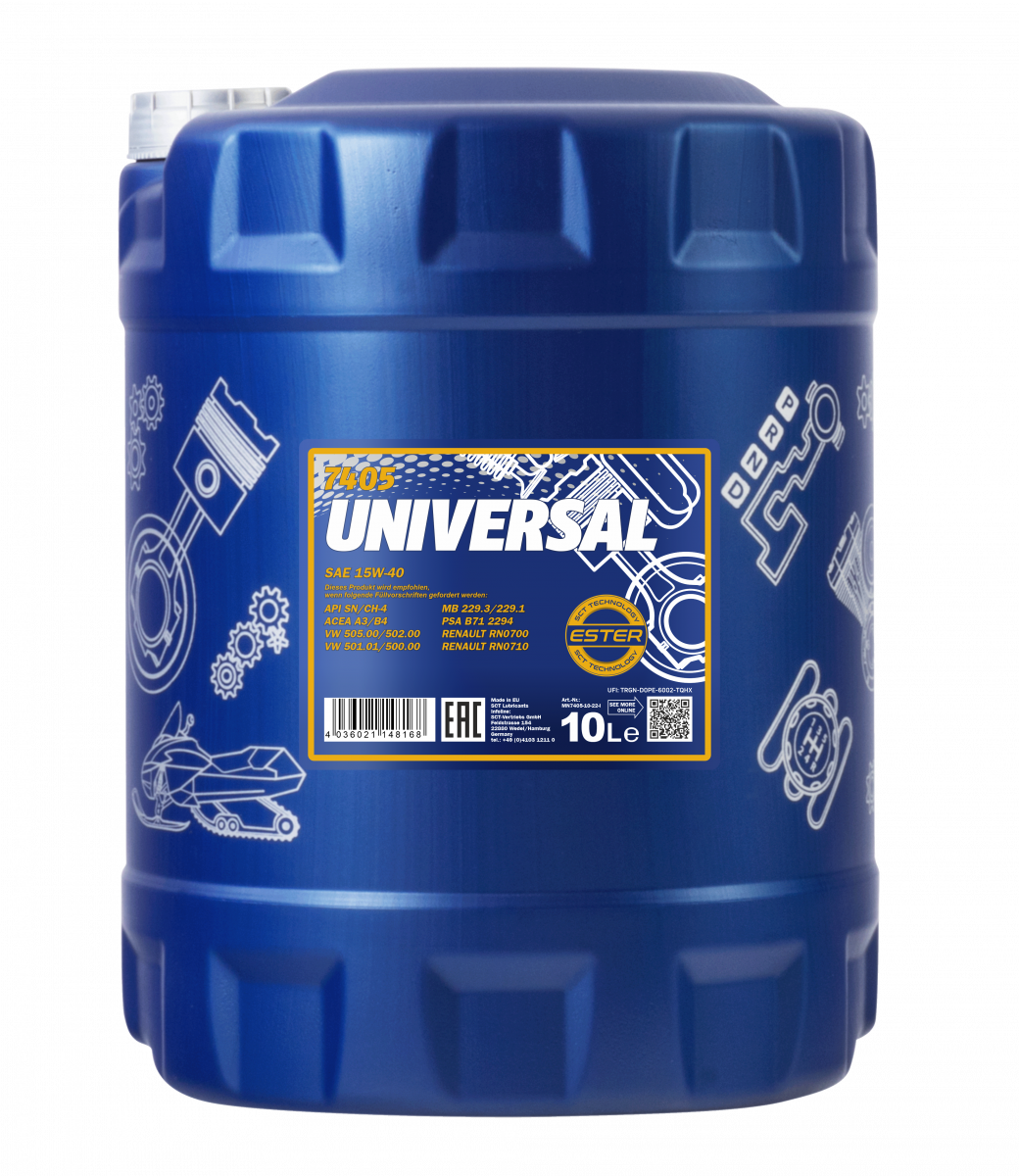 15W-40 Mannol 7405 Universal Motoröl 10 Liter