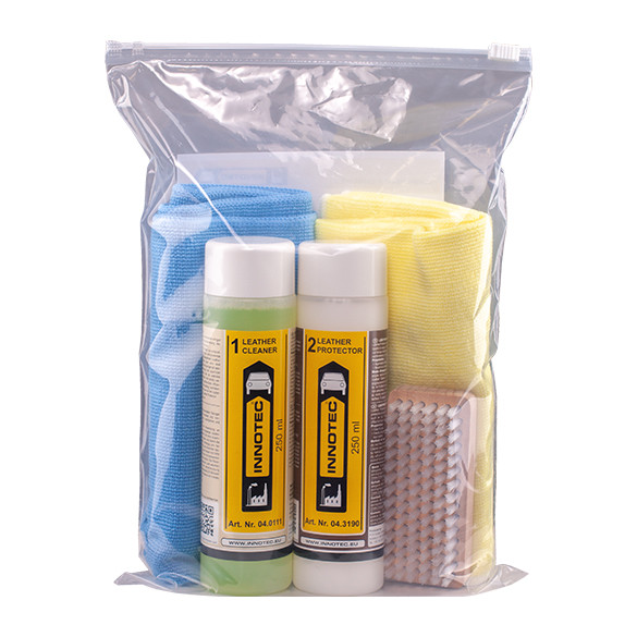 Innotec Leather Care Set Cleaner Protector Lederreiniger Lederpflege Set 5tlg