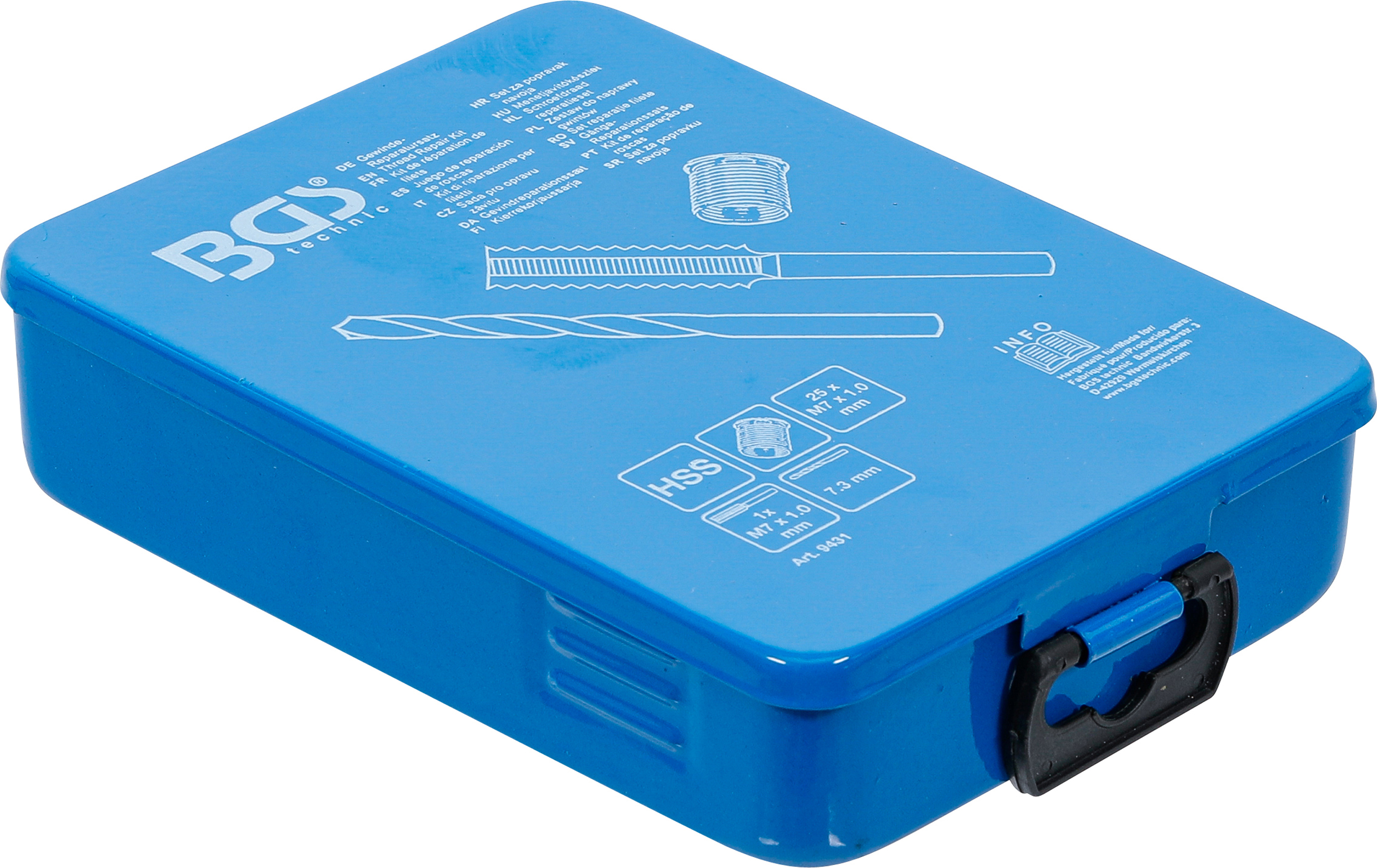 BGS Gewinde-Reparatursatz | M7 x 1.0 | 29-tlg.