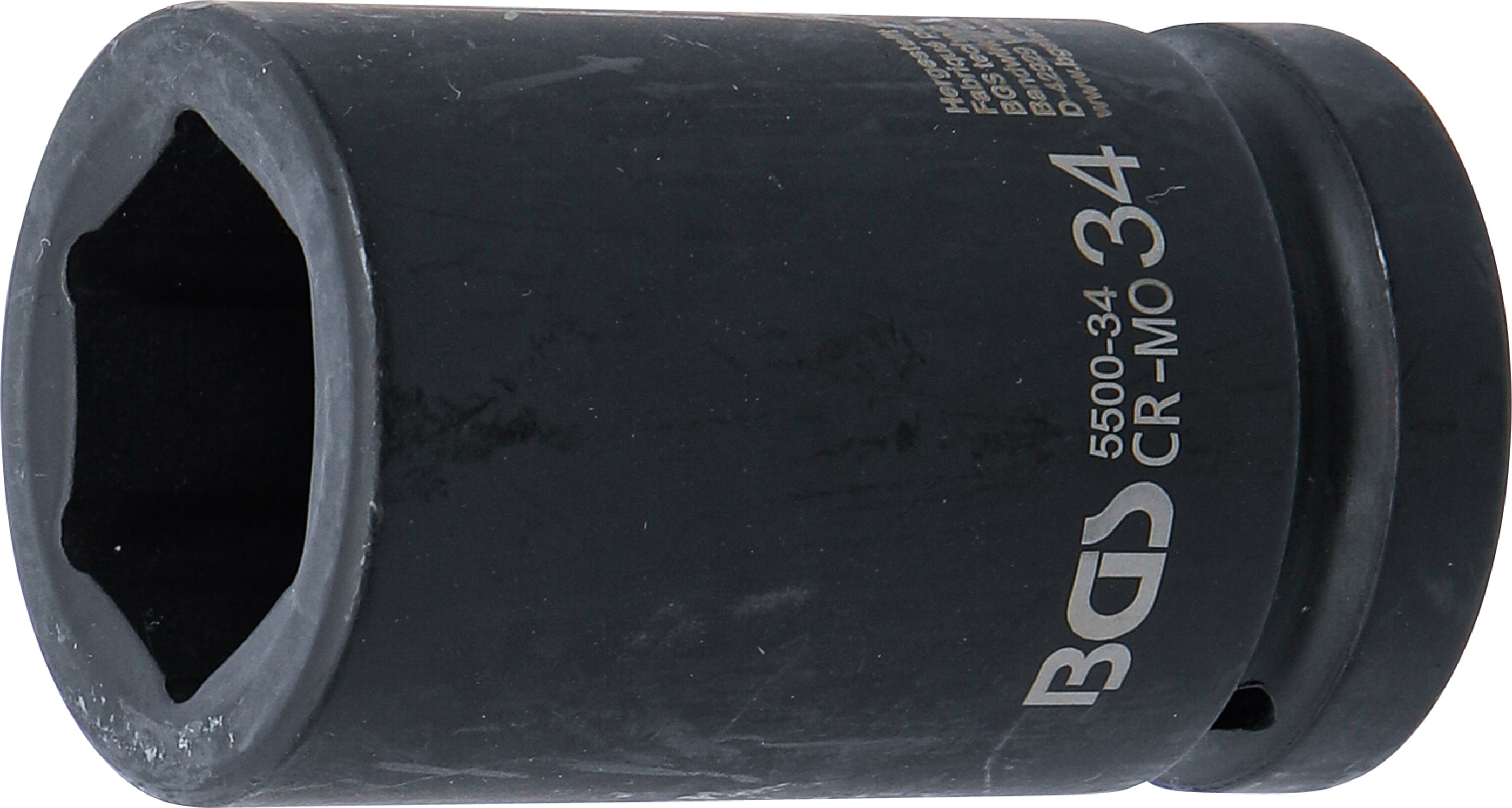 BGS Kraft-Steckschlüssel-Einsatz Sechskant, tief | Antrieb Innenvierkant 25 mm (1") | SW 34 mm