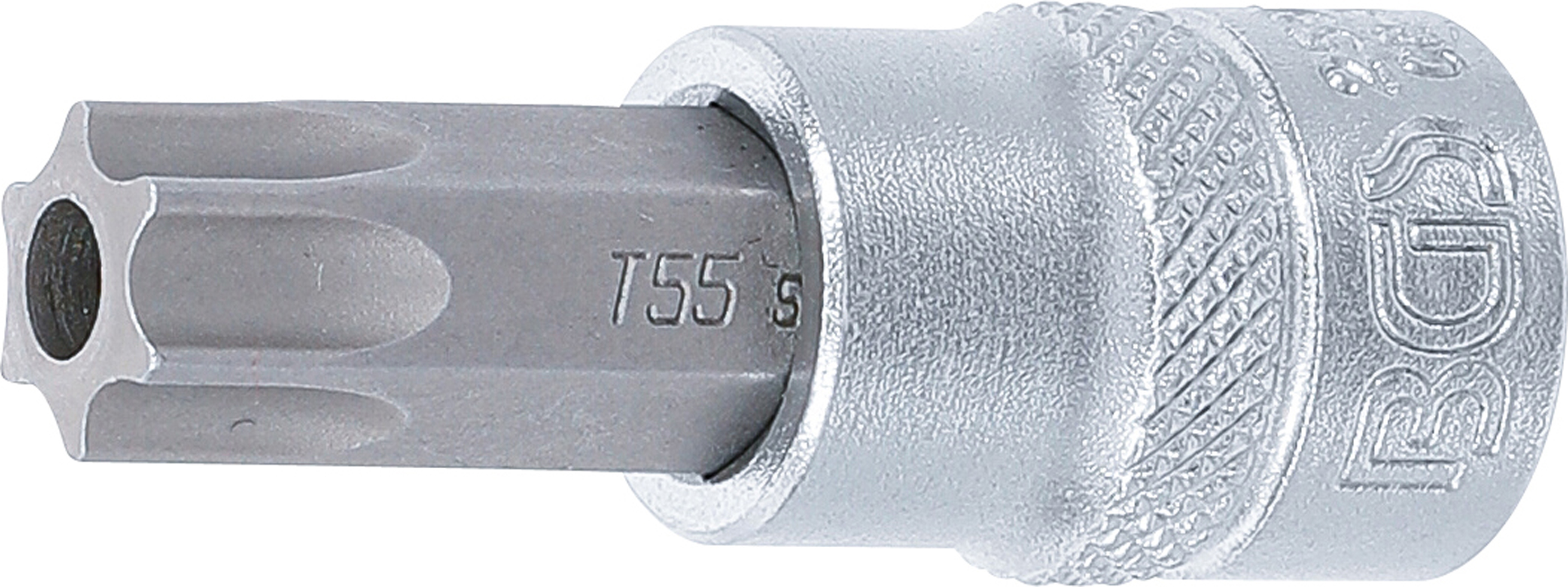 BGS Bit-Einsatz | Antrieb Innenvierkant 10 mm (3/8") | T-Profil (für Torx) mit Bohrung T55